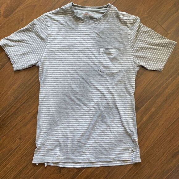 Weatherproof Small grey and white stripe shirt sleeve tee shirt. - Picture 1 of 6